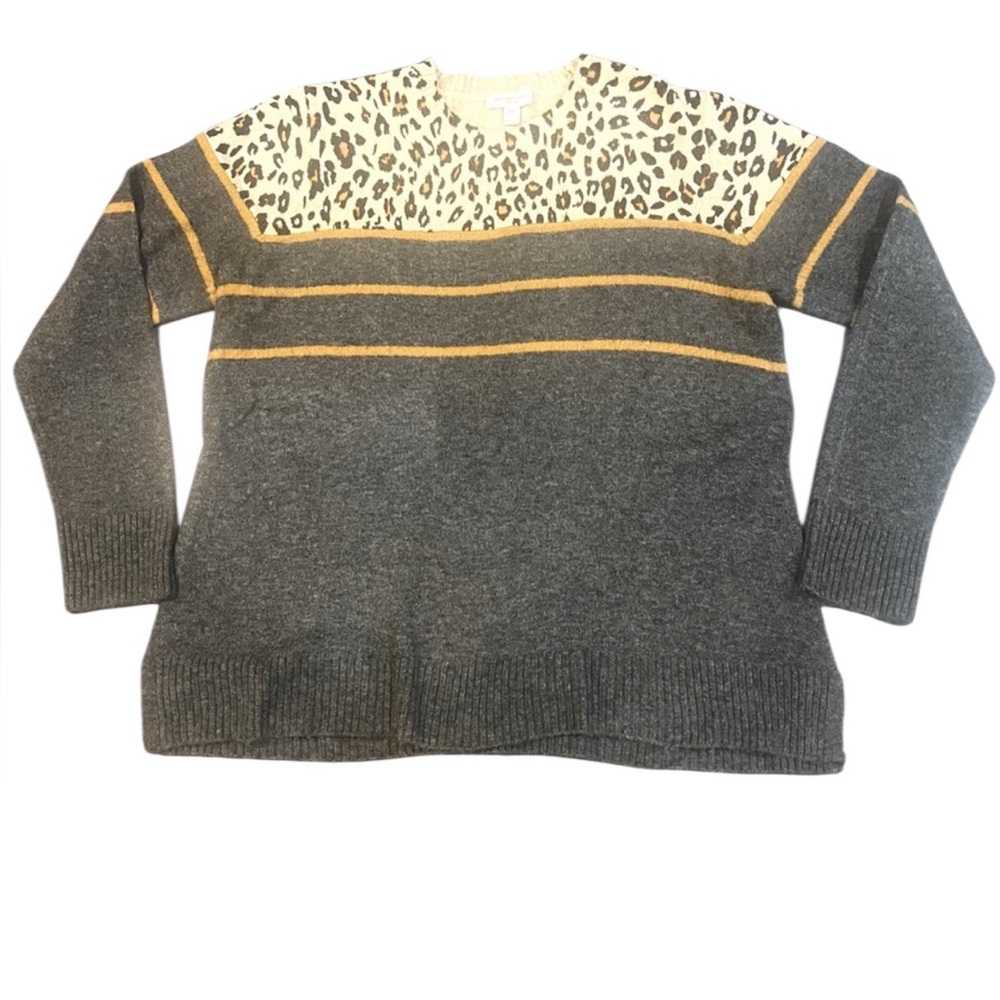 Beach Lunch Lounge Gray Cheetah Print Sweater
Size XXL /‎ 2XG (20)
